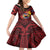 Personalized Papua New Guinea Gulf Province Family Matching Short Sleeve Bodycon Dress and Hawaiian Shirt Mix Coat Of Arms Polynesian Pattern LT05 Daughter's Dress Red - Polynesian Pride