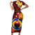Personalized Papua New Guinea Gulf Province Family Matching Short Sleeve Bodycon Dress and Hawaiian Shirt Mix Coat Of Arms Polynesian Pattern LT05 Mom's Dress Red - Polynesian Pride