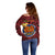 Personalized Papua New Guinea Gulf Province Off Shoulder Sweater Mix Coat Of Arms Polynesian Pattern LT05 - Polynesian Pride