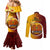 Papua New Guinea Western Province Couples Matching Mermaid Dress and Long Sleeve Button Shirts Mix Coat Of Arms Polynesian Pattern LT05 - Polynesian Pride