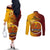 Papua New Guinea Western Province Couples Matching Off The Shoulder Long Sleeve Dress and Long Sleeve Button Shirts Mix Coat Of Arms Polynesian Pattern LT05 - Polynesian Pride