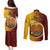 Papua New Guinea Western Province Couples Matching Puletasi Dress and Long Sleeve Button Shirts Mix Coat Of Arms Polynesian Pattern LT05 - Polynesian Pride