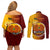 Personalized Papua New Guinea Western Province Couples Matching Off Shoulder Short Dress and Long Sleeve Button Shirts Mix Coat Of Arms Polynesian Pattern LT05 - Polynesian Pride