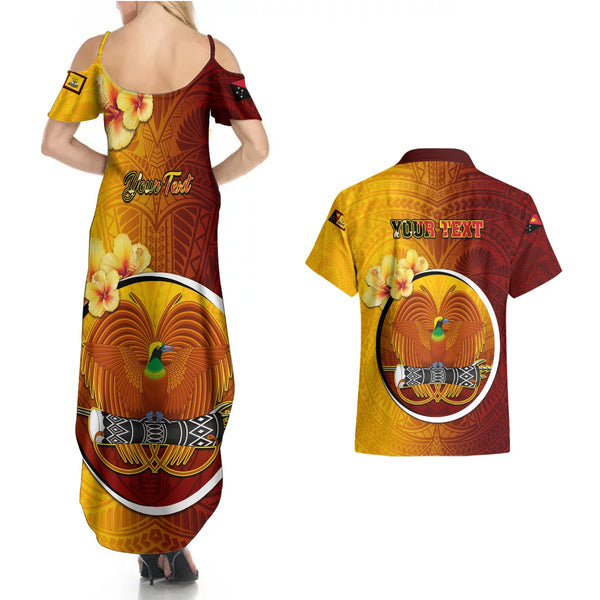 Personalized Papua New Guinea Central Province Couples Matching Summer Maxi Dress and Hawaiian Shirt Mix Coat Of Arms Polynesian Pattern LT05 main image 0
