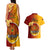Papua New Guinea Madang Province Couples Matching Tank Maxi Dress and Hawaiian Shirt Mix Coat Of Arms Polynesian Pattern LT05 - Polynesian Pride
