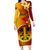 Papua New Guinea Madang Province Family Matching Long Sleeve Bodycon Dress and Hawaiian Shirt Mix Coat Of Arms Polynesian Pattern LT05 Mom's Dress Yellow - Polynesian Pride