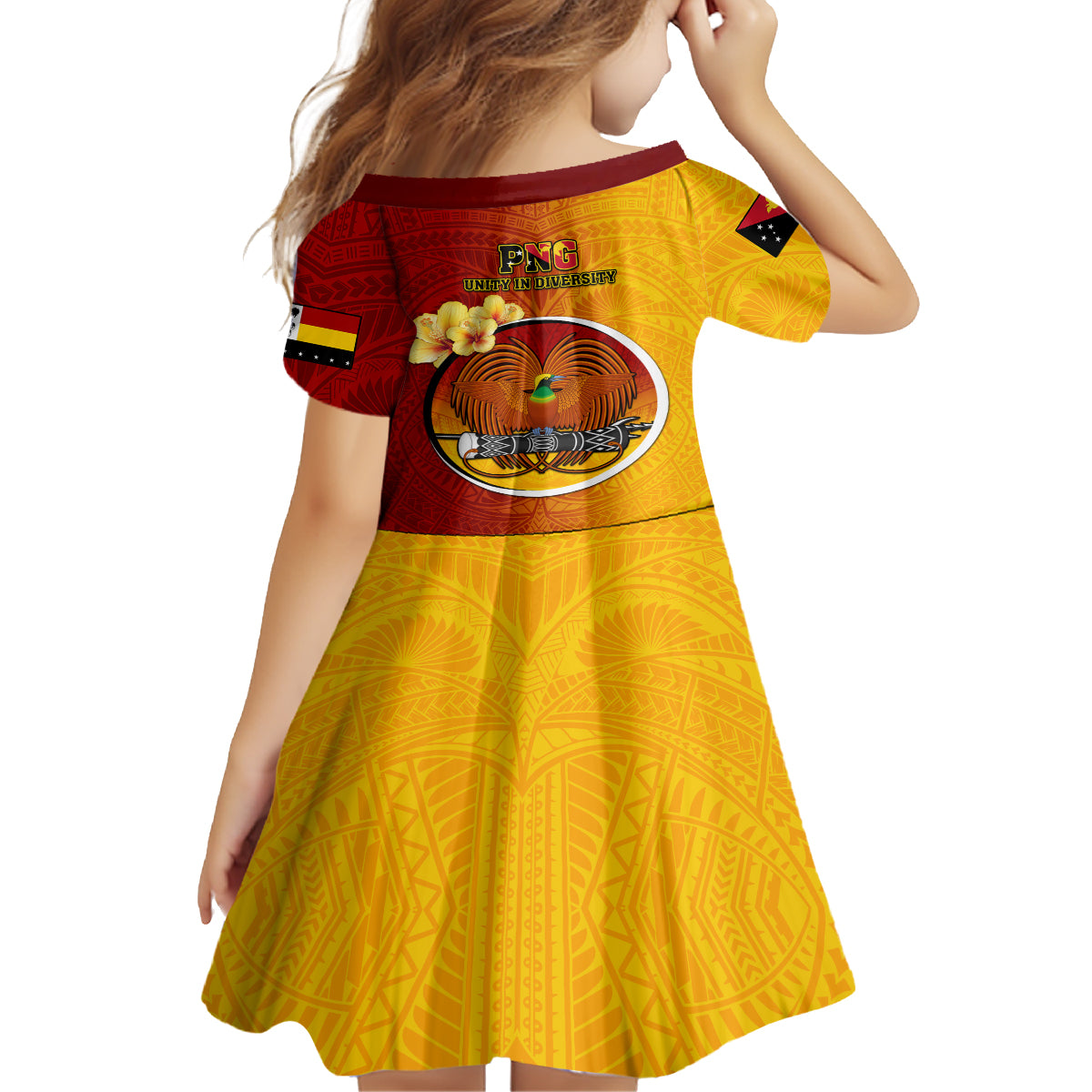 Papua New Guinea Madang Province Family Matching Short Sleeve Bodycon Dress and Hawaiian Shirt Mix Coat Of Arms Polynesian Pattern LT05 - Polynesian Pride