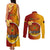 Personalized Papua New Guinea Madang Province Couples Matching Tank Maxi Dress and Long Sleeve Button Shirts Mix Coat Of Arms Polynesian Pattern LT05 - Polynesian Pride