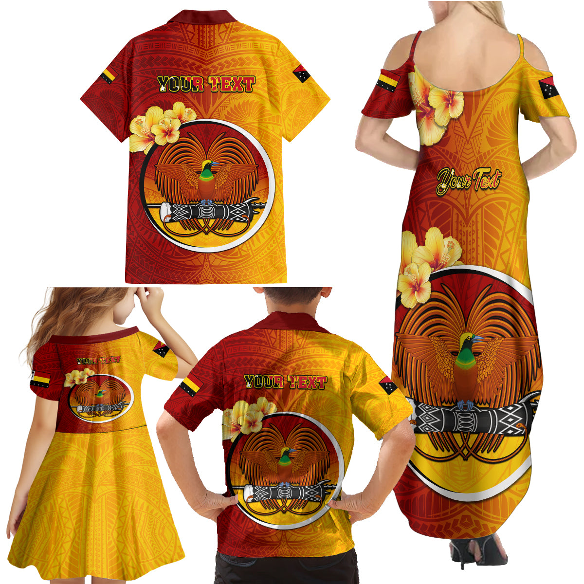 Personalized Papua New Guinea Madang Province Family Matching Summer Maxi Dress and Hawaiian Shirt Mix Coat Of Arms Polynesian Pattern LT05 - Polynesian Pride