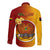 Personalized Papua New Guinea Madang Province Long Sleeve Button Shirt Mix Coat Of Arms Polynesian Pattern LT05 - Polynesian Pride
