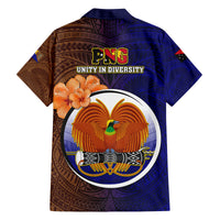 Papua New Guinea Manus Province Family Matching Off Shoulder Short Dress and Hawaiian Shirt Mix Coat Of Arms Polynesian Pattern LT05 - Polynesian Pride