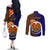 Personalized Papua New Guinea Manus Province Couples Matching Off The Shoulder Long Sleeve Dress and Long Sleeve Button Shirts Mix Coat Of Arms Polynesian Pattern LT05 - Polynesian Pride