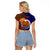 Personalized Papua New Guinea Manus Province Raglan Cropped T Shirt Mix Coat Of Arms Polynesian Pattern LT05 - Polynesian Pride