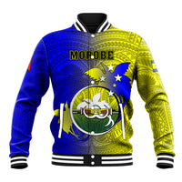 Papua New Guinea Morobe Province Baseball Jacket Mix Coat Of Arms Polynesian Pattern LT05 Unisex Yellow - Polynesian Pride