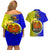 Papua New Guinea Morobe Province Couples Matching Off Shoulder Short Dress and Hawaiian Shirt Mix Coat Of Arms Polynesian Pattern LT05 - Polynesian Pride