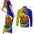 Papua New Guinea Morobe Province Couples Matching Short Sleeve Bodycon Dress and Long Sleeve Button Shirts Mix Coat Of Arms Polynesian Pattern LT05 - Polynesian Pride