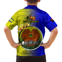 Papua New Guinea Morobe Province Family Matching Off Shoulder Maxi Dress and Hawaiian Shirt Mix Coat Of Arms Polynesian Pattern LT05 - Polynesian Pride