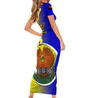 Papua New Guinea Morobe Province Family Matching Short Sleeve Bodycon Dress and Hawaiian Shirt Mix Coat Of Arms Polynesian Pattern LT05 - Polynesian Pride