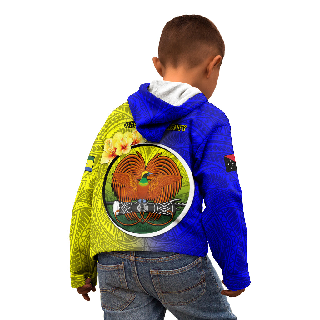 Papua New Guinea Morobe Province Kid Hoodie Mix Coat Of Arms Polynesian Pattern LT05 - Polynesian Pride