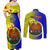 Personalized Papua New Guinea Morobe Province Couples Matching Off Shoulder Maxi Dress and Long Sleeve Button Shirts Mix Coat Of Arms Polynesian Pattern LT05 - Polynesian Pride