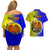 Personalized Papua New Guinea Morobe Province Couples Matching Off Shoulder Short Dress and Hawaiian Shirt Mix Coat Of Arms Polynesian Pattern LT05 - Polynesian Pride