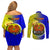 Personalized Papua New Guinea Morobe Province Couples Matching Off Shoulder Short Dress and Long Sleeve Button Shirts Mix Coat Of Arms Polynesian Pattern LT05 - Polynesian Pride