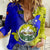 Personalized Papua New Guinea Morobe Province Women Casual Shirt Mix Coat Of Arms Polynesian Pattern LT05 Female Yellow - Polynesian Pride