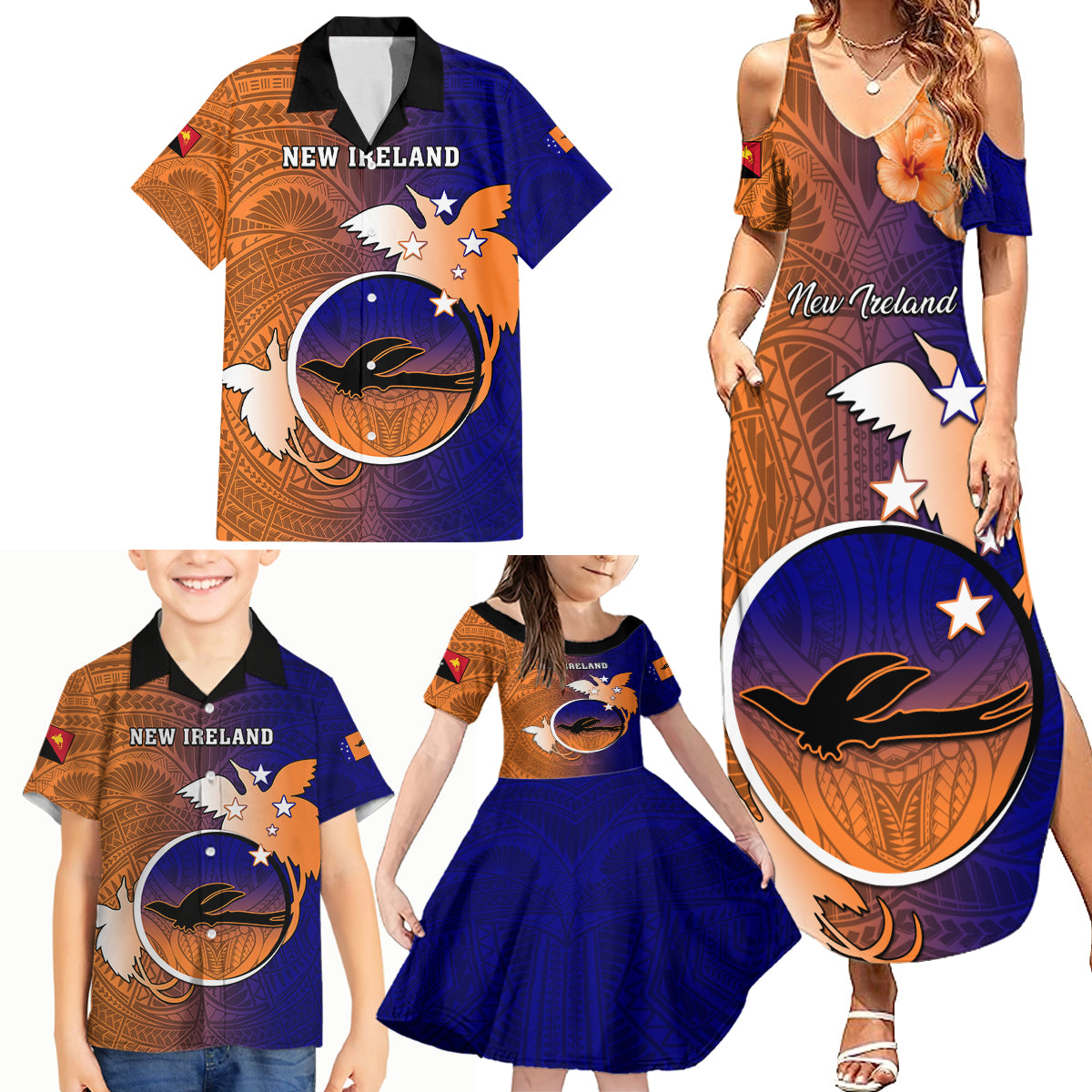 Papua New Guinea New Ireland Province Family Matching Summer Maxi Dres -  Polynesian Pride