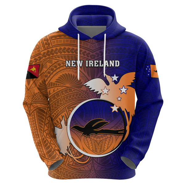 Personalized Papua New Guinea New Ireland Province Hoodie Dress Mix Coat Of Arms Polynesian Pattern LT05 main image 0