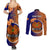 Personalized Papua New Guinea New Ireland Province Couples Matching Summer Maxi Dress and Long Sleeve Button Shirts Mix Coat Of Arms Polynesian Pattern LT05 - Polynesian Pride