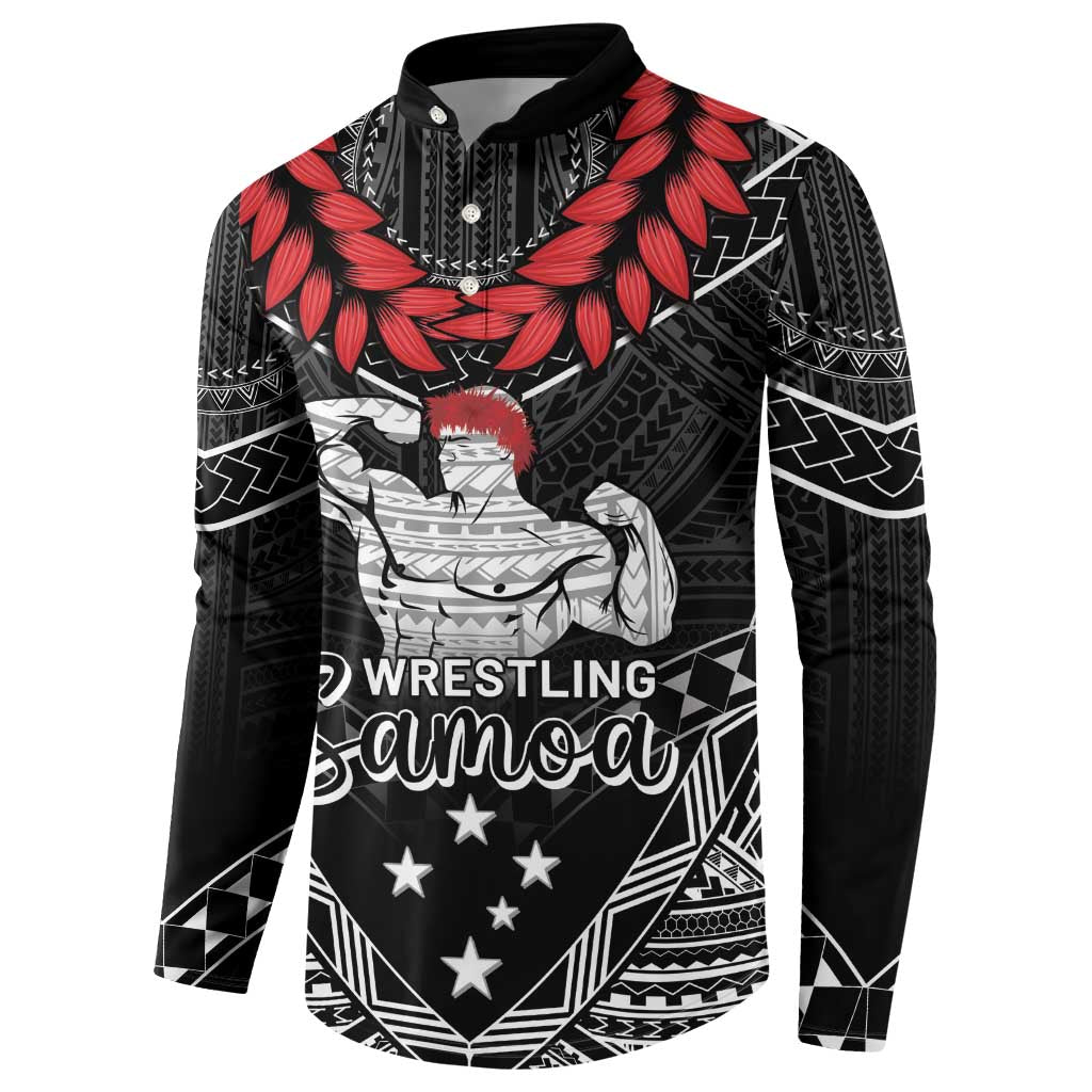 Custom Samoa Wrestling Button Sweatshirt Samoan Wrestler Ulafala Style LT05 - Polynesian Pride