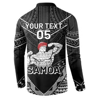 Custom Samoa Wrestling Button Sweatshirt Samoan Wrestler Ulafala Style LT05 - Polynesian Pride