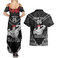 Custom Samoa Wrestling Couples Matching Summer Maxi Dress and Hawaiian Shirt Samoan Wrestler Ulafala Style LT05 - Polynesian Pride