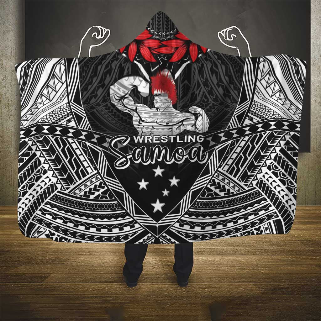 Samoa Wrestling Hooded Blanket Samoan Wrestler Ulafala Style