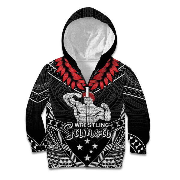 (Custom Text And Number) Samoa Rugby Hoodie KID Manu Samoa 7s Ginger White Polynesian LT14