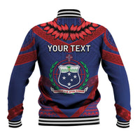 Personalised FAST Party Samoa Baseball Jacket Samoan Coat Of Arms Ulafala Style