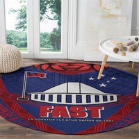 FAST Party Samoa Round Carpet Samoan Coat Of Arms Ulafala Style