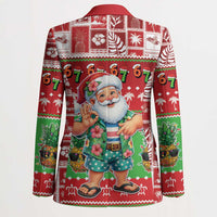 Mele Kalikimaka Hawaii Christmas Blazer Funny Santa 67 Gen Alpha Slang - Polynesian Pride