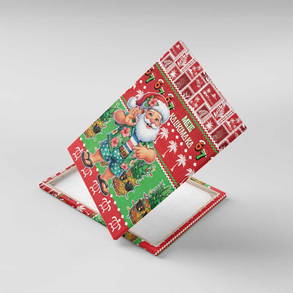 Mele Kalikimaka Hawaii Christmas Canvas Wall Art Funny Santa 67 Gen Alpha Slang - Polynesian Pride