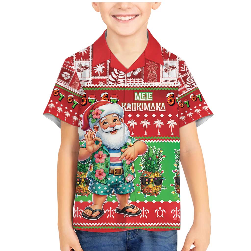 Mele Kalikimaka Hawaii Christmas Family Matching Mermaid Dress and Hawaiian Shirt Funny Santa 67 Gen Alpha Slang - Polynesian Pride
