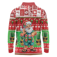 Mele Kalikimaka Hawaii Christmas Long Sleeve Polo Shirt Funny Santa 67 Gen Alpha Slang - Polynesian Pride