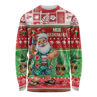 Mele Kalikimaka Hawaii Christmas Long Sleeve Shirt Funny Santa 67 Gen Alpha Slang - Polynesian Pride