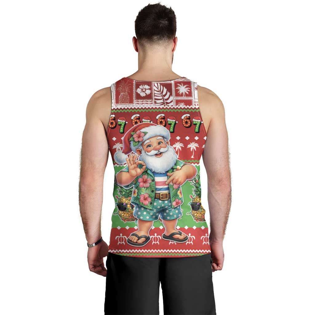 Mele Kalikimaka Hawaii Christmas Men Tank Top Funny Santa 67 Gen Alpha Slang - Polynesian Pride