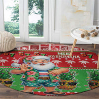 Mele Kalikimaka Hawaii Christmas Round Carpet Funny Santa 67 Gen Alpha Slang - Polynesian Pride