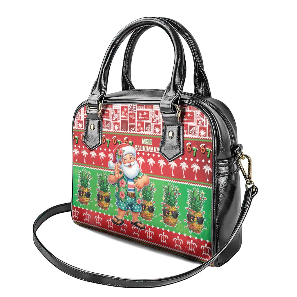 Mele Kalikimaka Hawaii Christmas Shoulder Handbag Funny Santa 67 Gen Alpha Slang - Polynesian Pride