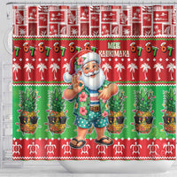 Mele Kalikimaka Hawaii Christmas Shower Curtain Funny Santa 67 Gen Alpha Slang - Polynesian Pride
