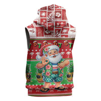 Mele Kalikimaka Hawaii Christmas Sleeveless Hoodie Funny Santa 67 Gen Alpha Slang - Polynesian Pride