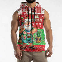 Mele Kalikimaka Hawaii Christmas Sleeveless Zip Hoodie Funny Santa 67 Gen Alpha Slang - Polynesian Pride