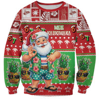 Mele Kalikimaka Hawaii Christmas Sweatshirt Funny Santa 67 Gen Alpha Slang - Polynesian Pride