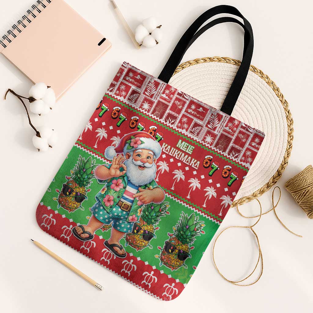 Mele Kalikimaka Hawaii Christmas Tote Bag Funny Santa 67 Gen Alpha Slang - Polynesian Pride
